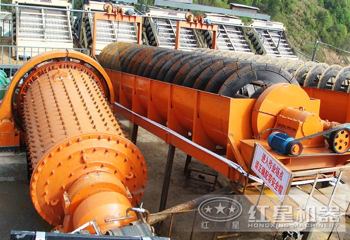 螺旋洗砂机洗沙现场 螺旋洗砂机洗沙现场